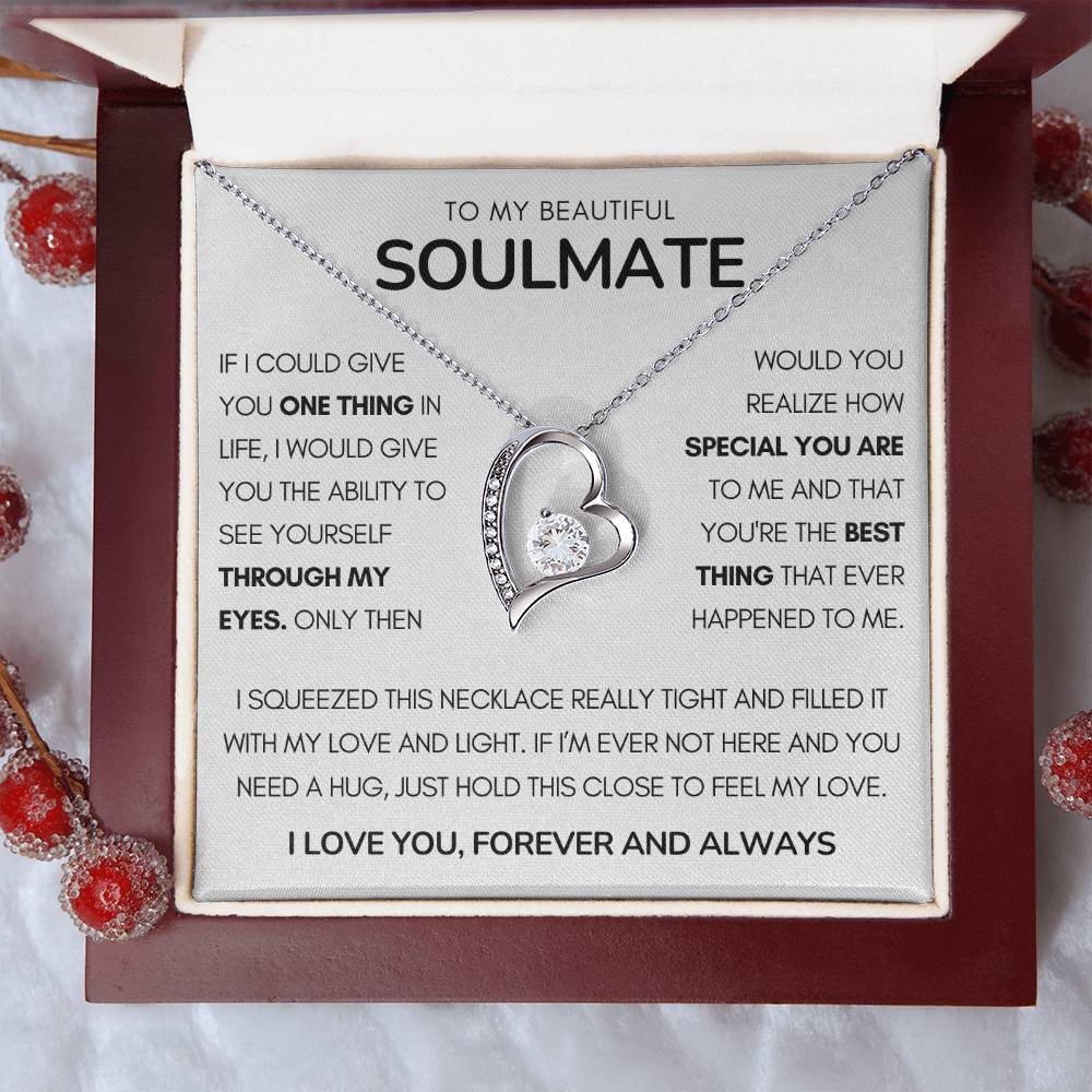 To My Beautiful Soulmate Best Forever Love Necklace