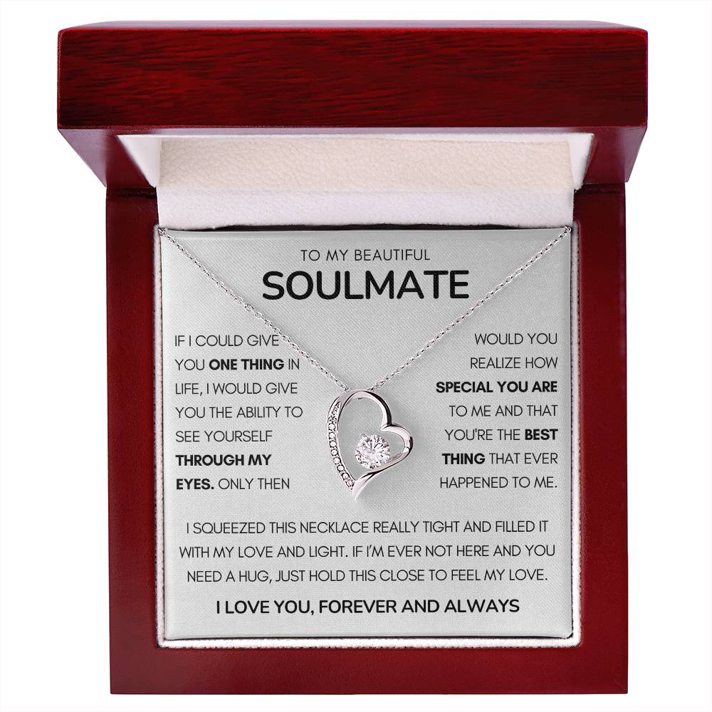 To My Beautiful Soulmate Best Forever Love Necklace