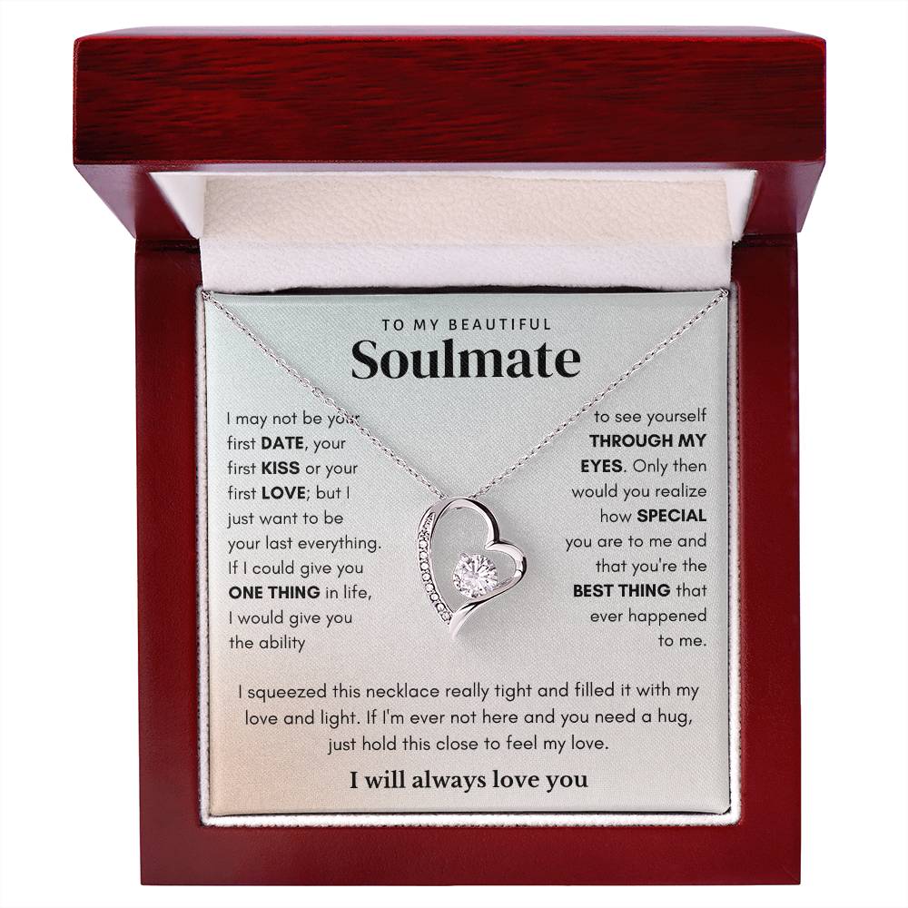 To My Beautiful Soulmate Everything Forever Love Necklace