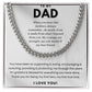 To My Dad First Hero Cuban Link Chain