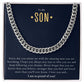 To My Son Amazing Man Cuban Link Chain