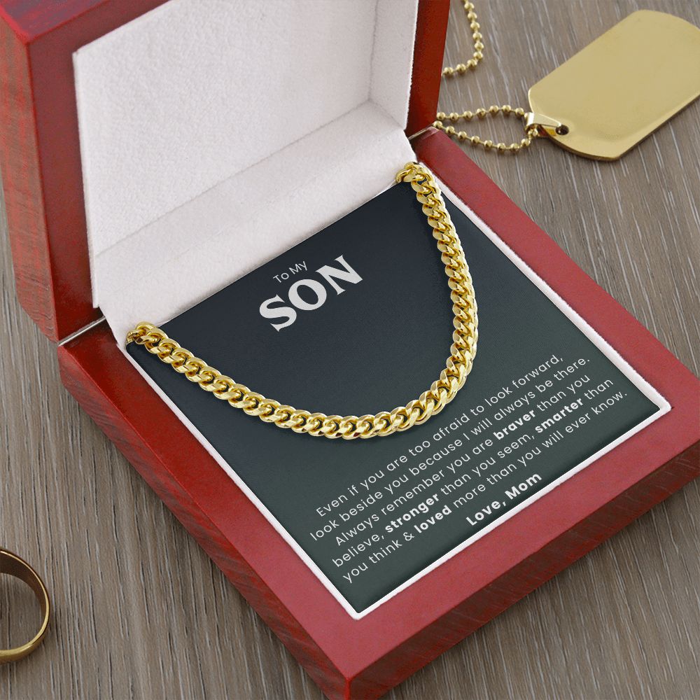 To My Son Loved Cuban Link Chain