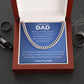 To My Dad My Hero Cuban Link Chain