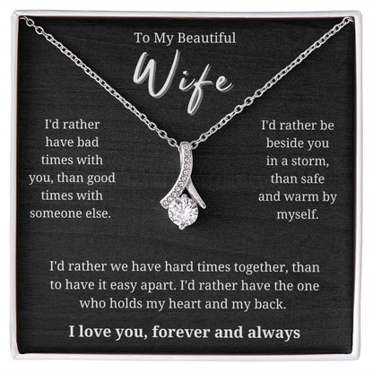 To My Beautiful Wife Together Alluring Beauty Necklace