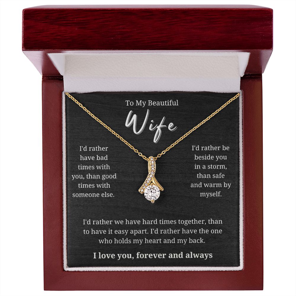 To My Beautiful Wife Together Alluring Beauty Necklace