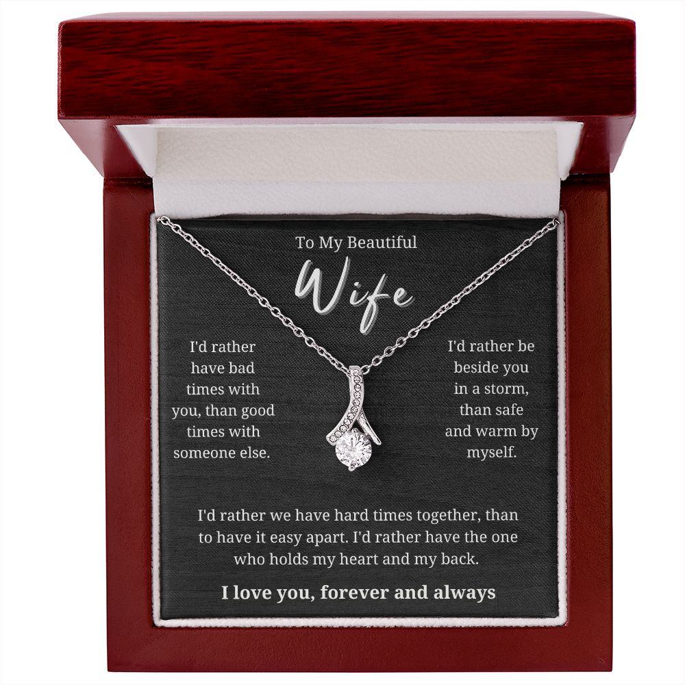 To My Beautiful Wife Together Alluring Beauty Necklace