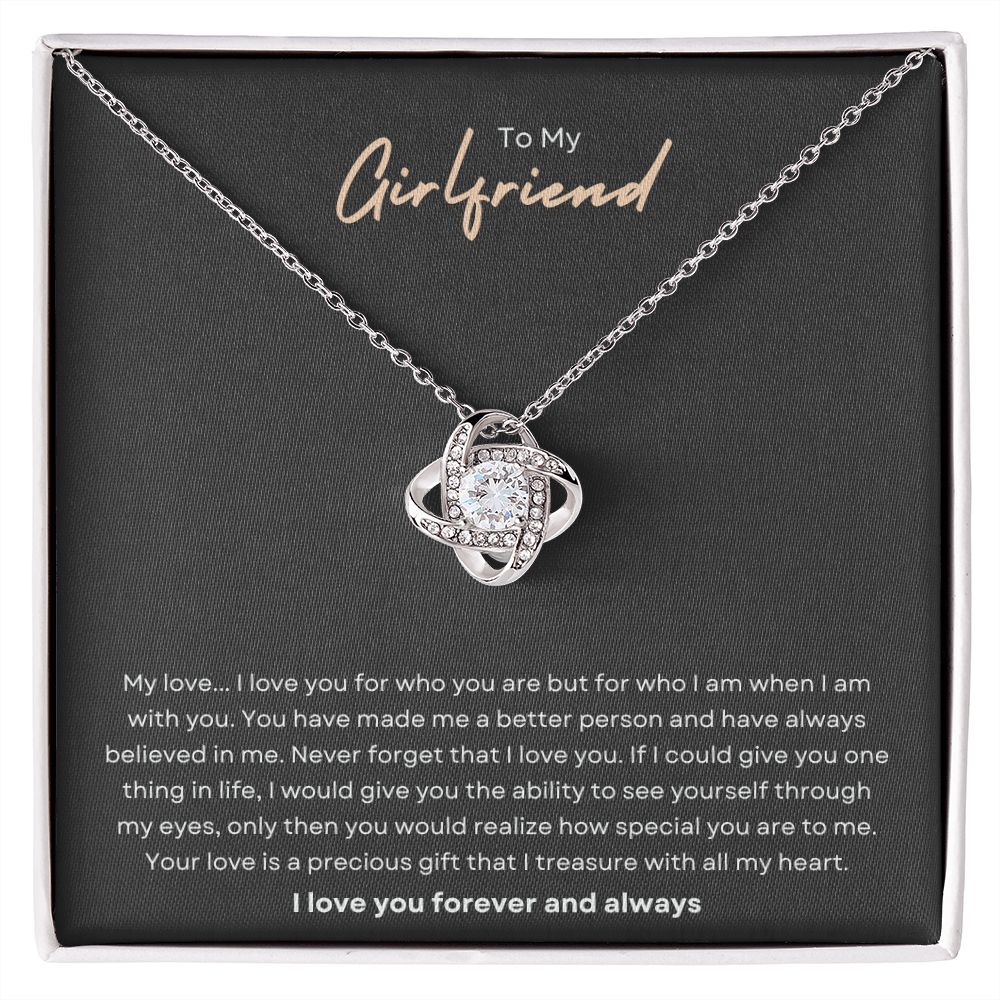 To My Girlfriend My Love Knot Necklace