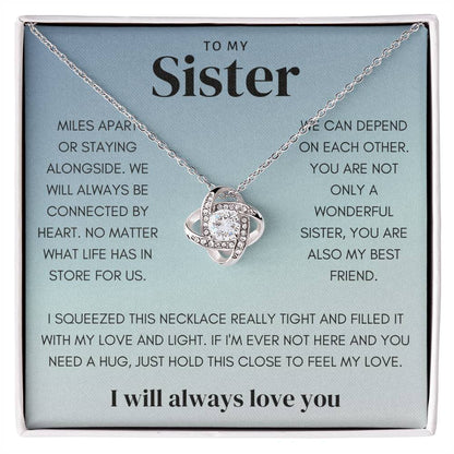 Sister Gifts, Connected Love Knot Necklace