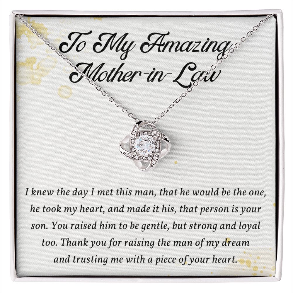 To My Amazing Mother-In-Law The One Love Knot Necklace