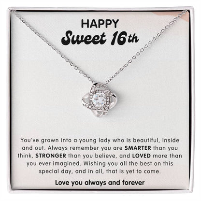 Sweet 16, Loved More Love Knot Necklace