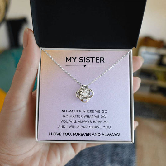 Sister Gifts, Always Love Knot Necklace