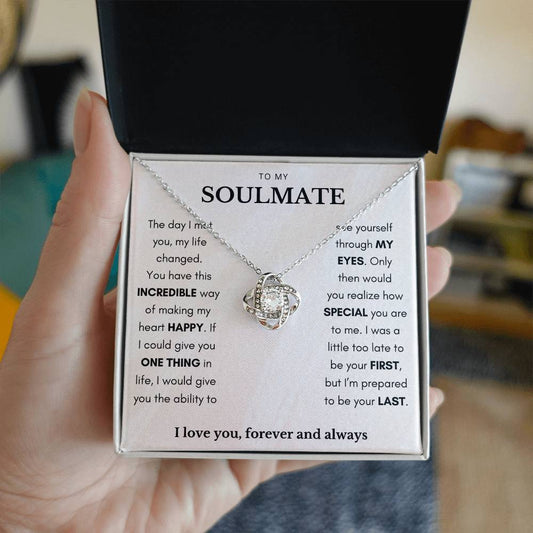 To My Soulmate Always Love Knot Necklace