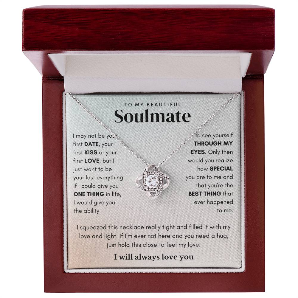 To My Beautiful Soulmate Best Thing Love Knot Necklace