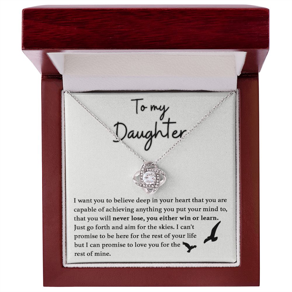 To My Beautiful Daughter Capable Love Knot Necklace