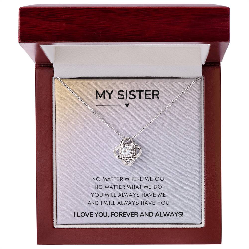 Sister Gifts, Always Love Knot Necklace