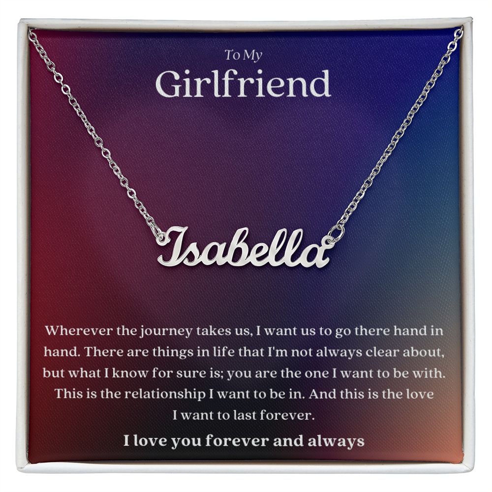 To My Girlfriend The One Custom Name Necklace Gift