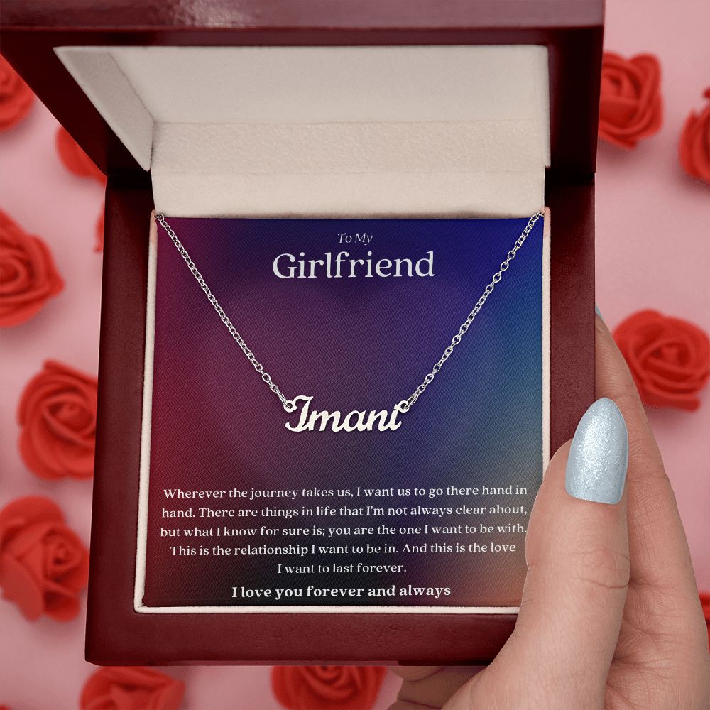 To My Girlfriend The One Custom Name Necklace Gift