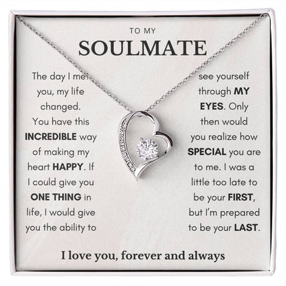 To My Soulmate Incredible Way Forever Love Necklace