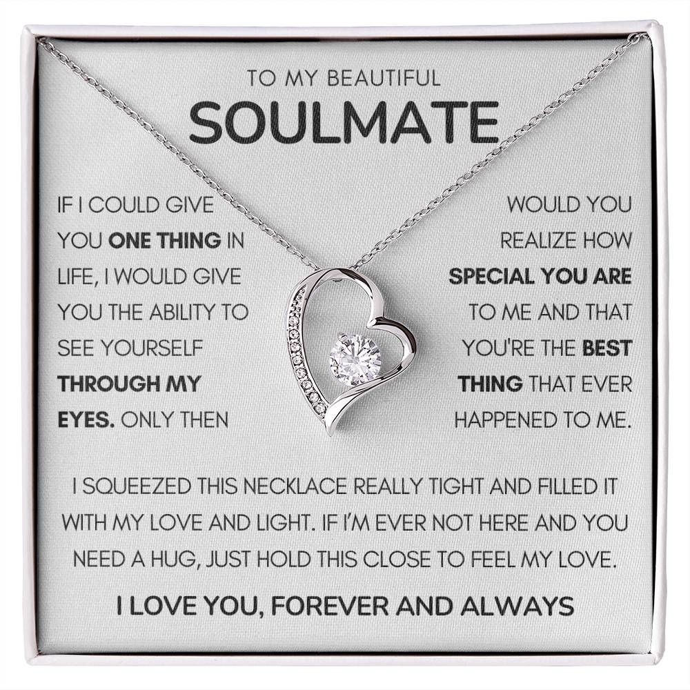 To My Beautiful Soulmate Best Forever Love Necklace