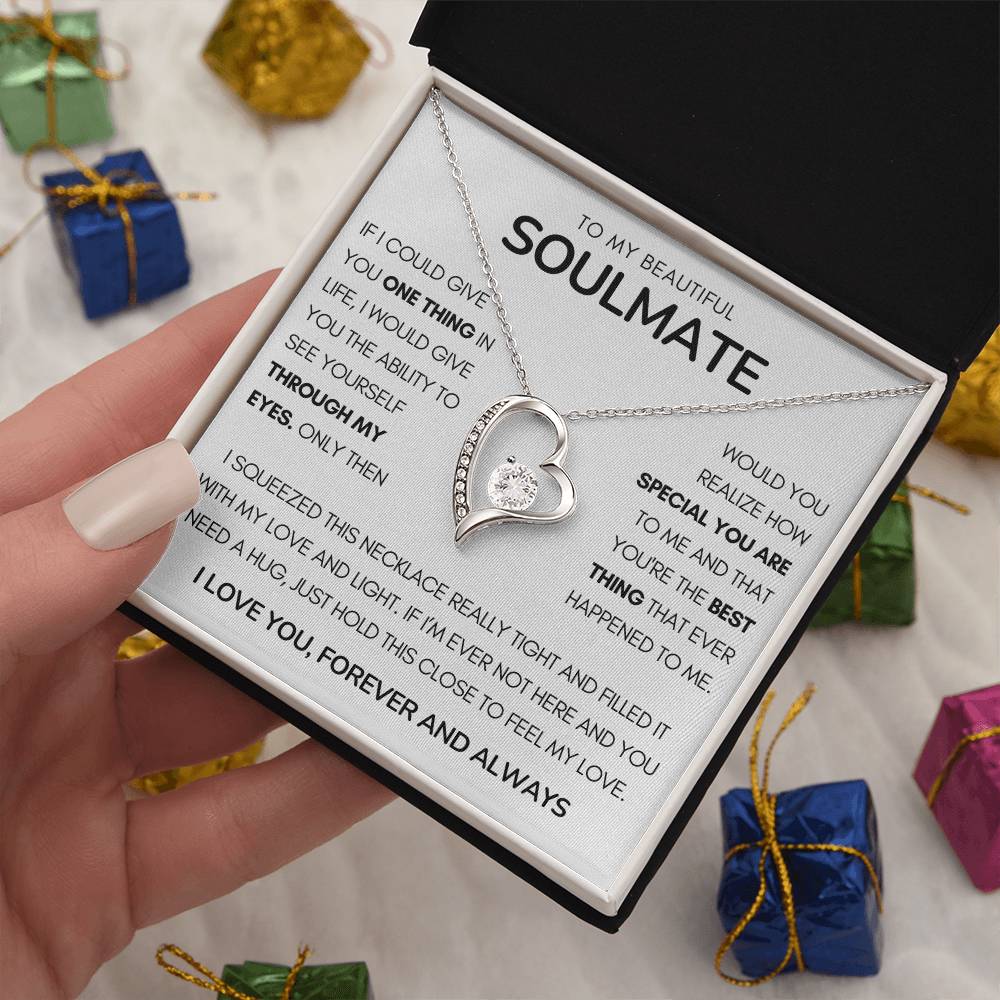 To My Beautiful Soulmate Best Forever Love Necklace