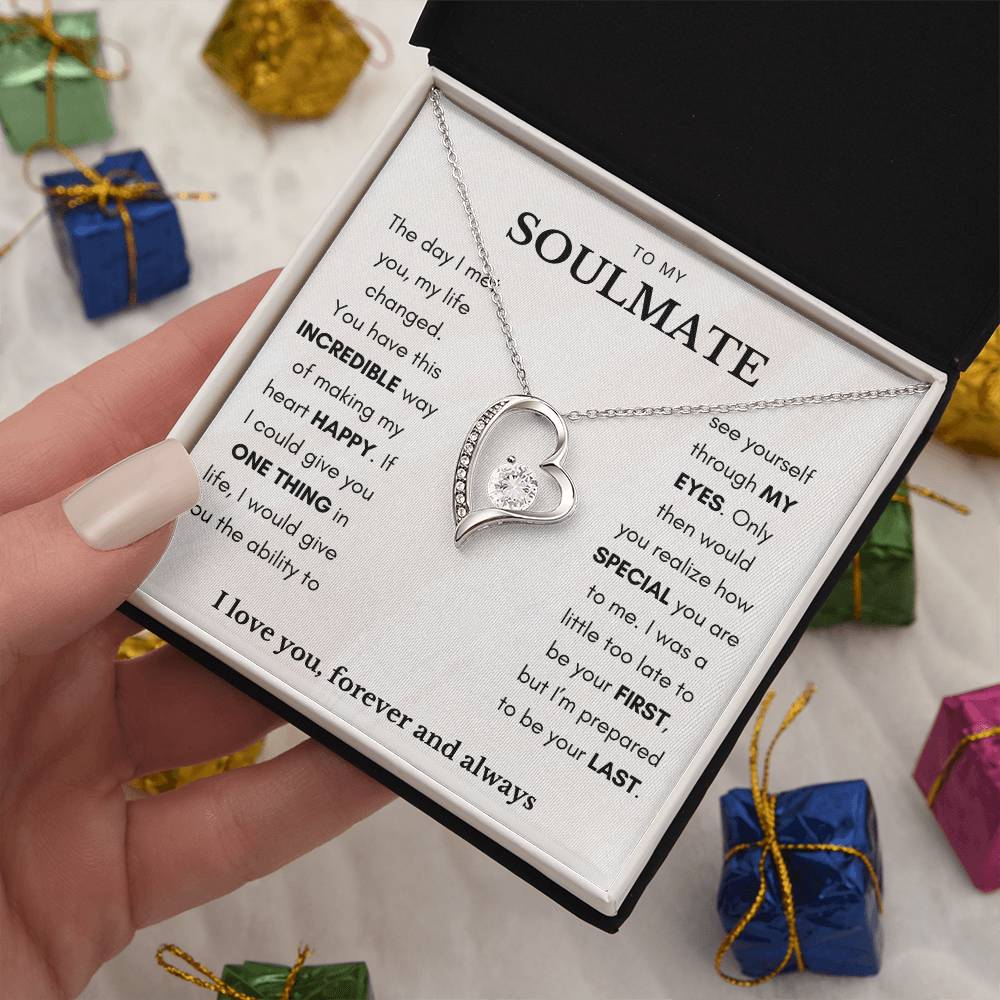 To My Soulmate Incredible Way Forever Love Necklace