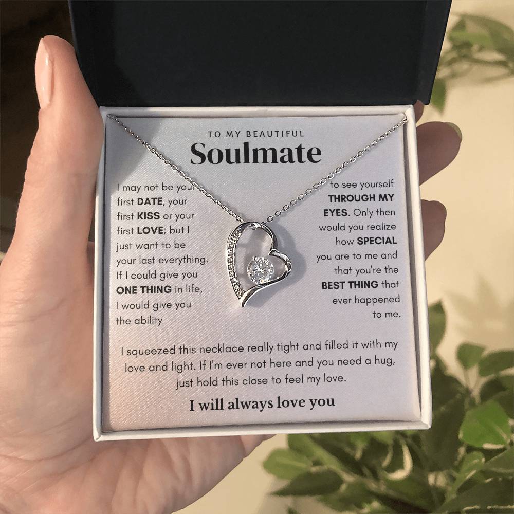 To My Beautiful Soulmate Everything Forever Love Necklace