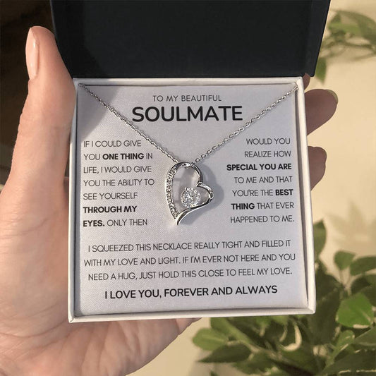 To My Beautiful Soulmate Best Forever Love Necklace