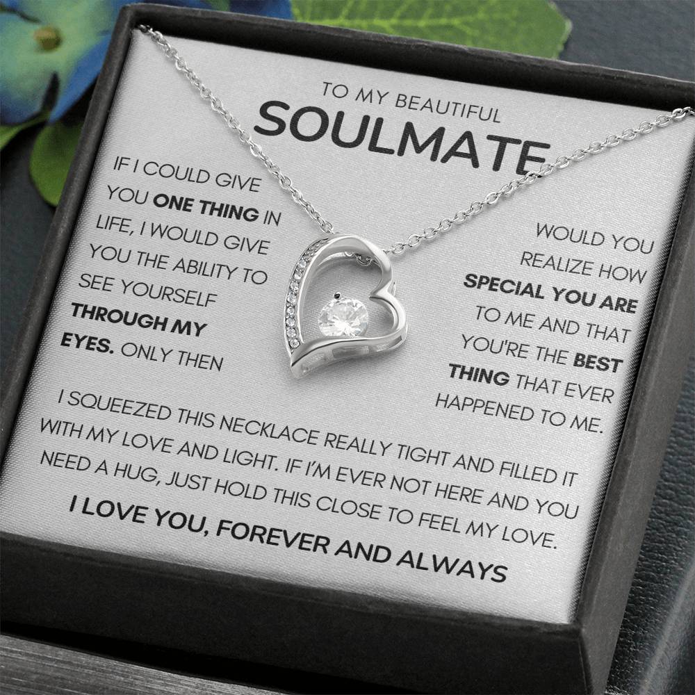 To My Beautiful Soulmate Best Forever Love Necklace