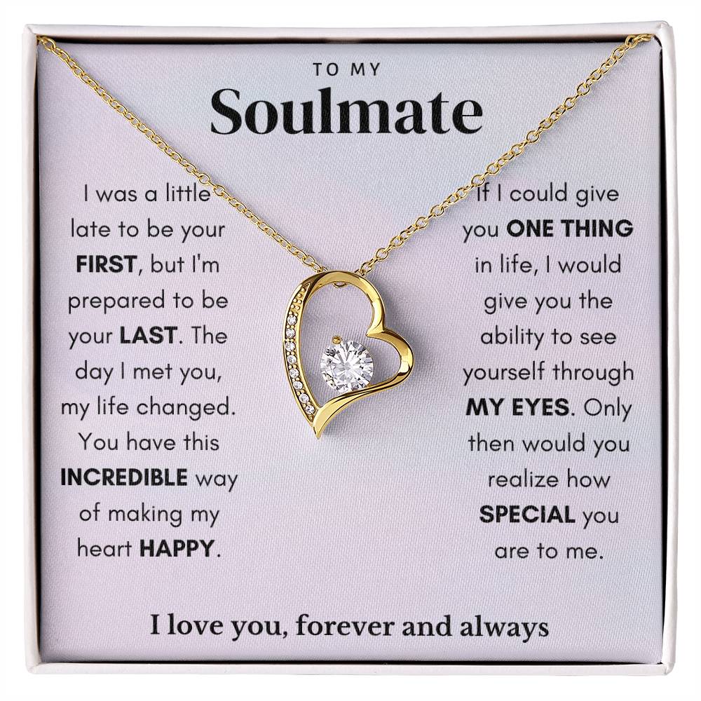 To My Soulmate Forever Love Necklace