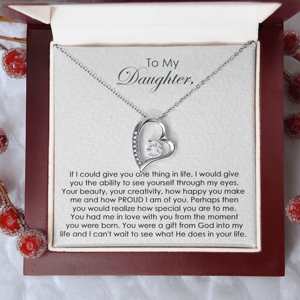 To My Daughter Necklace From Dad, Christmas Gifts For Daughter Teenage Girls, Necklaces for Women, Jewelry Gift for Daughter on Birthday,Graduation,Mother Daughter Gift From Mom, Father Daughter Gifts