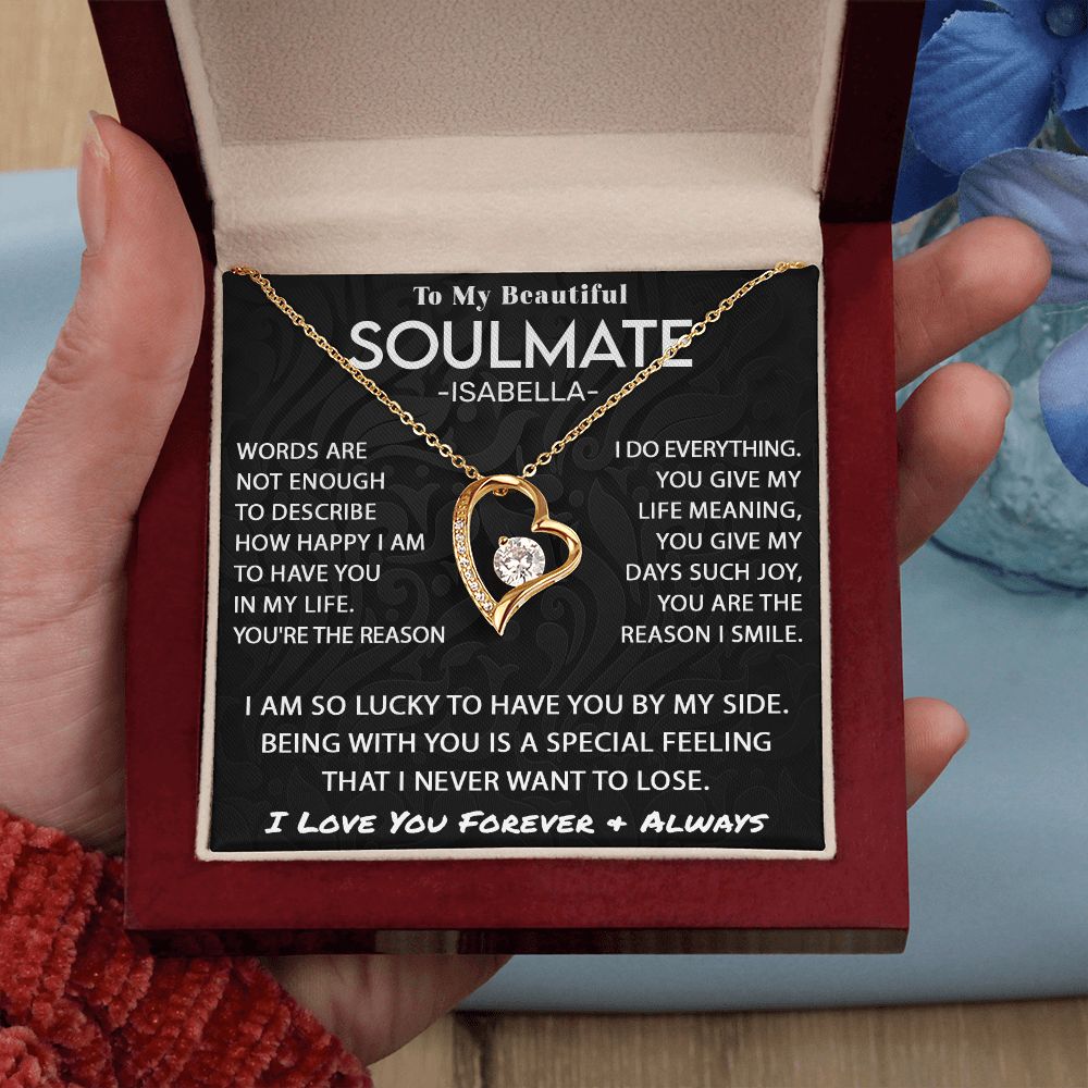 To My Beautiful Soulmate - So Lucky Forever Love Necklace