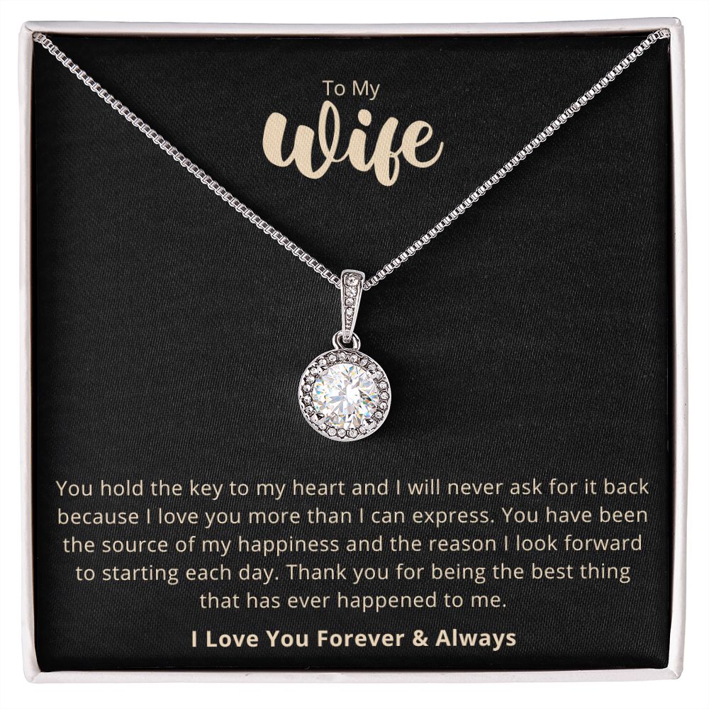 To My Wife Key To My Heart Eternal Hope Necklace Gift