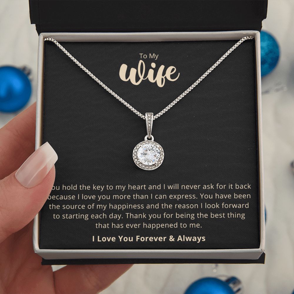 To My Wife Key To My Heart Eternal Hope Necklace Gift