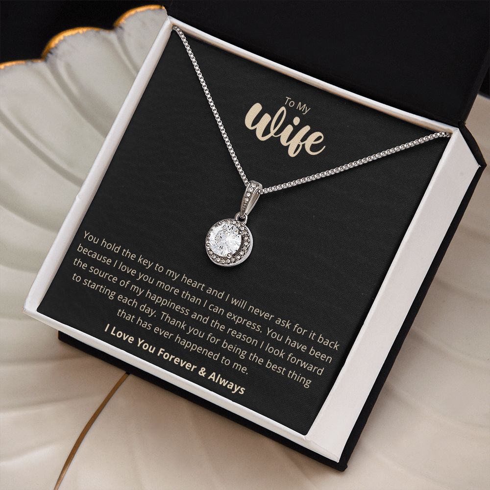 To My Wife Key To My Heart Eternal Hope Necklace Gift