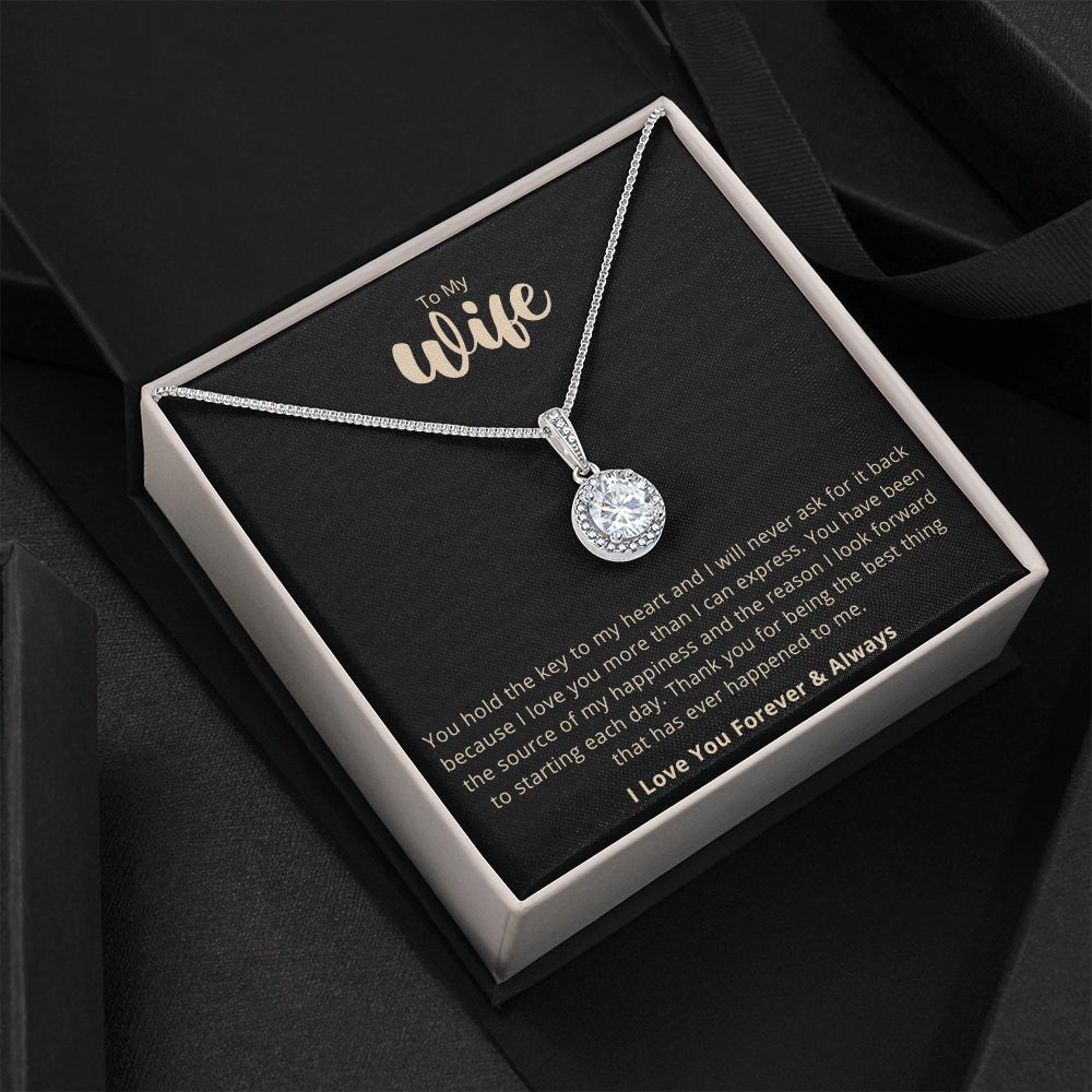 To My Wife Key To My Heart Eternal Hope Necklace Gift