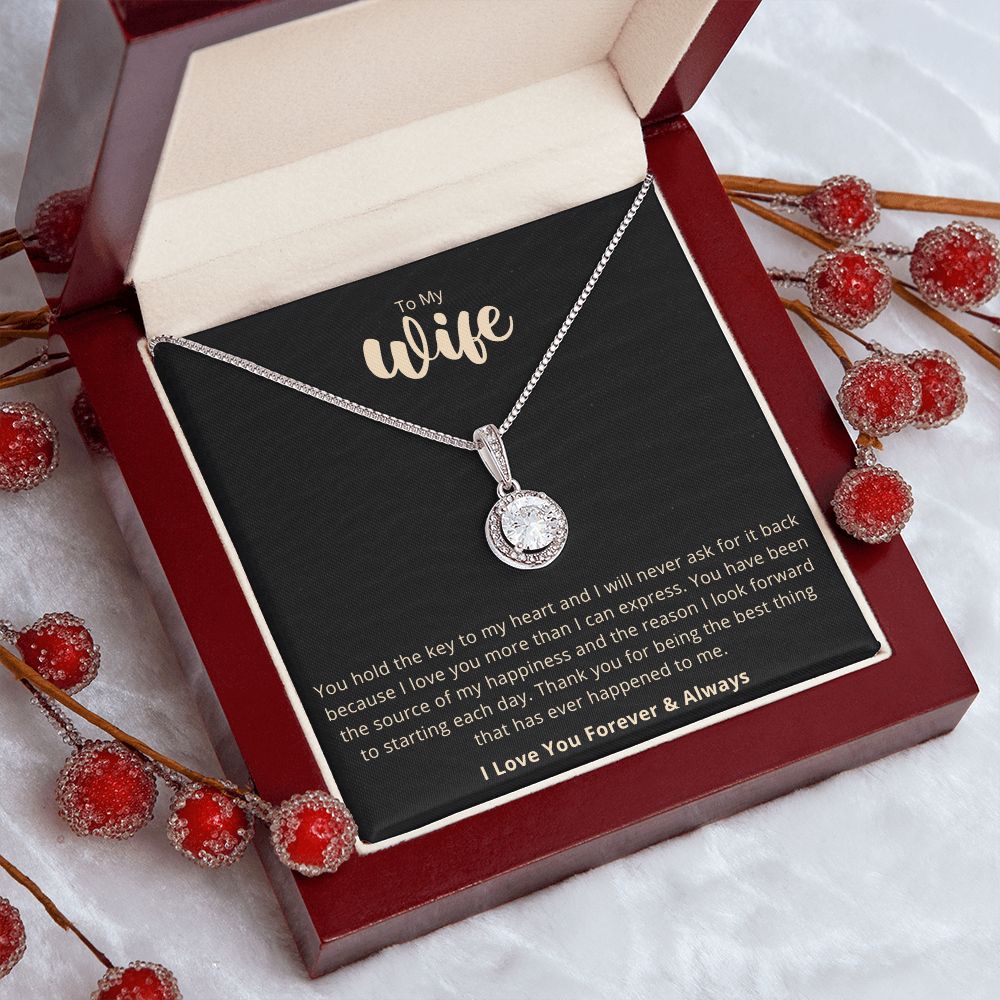 To My Wife Key To My Heart Eternal Hope Necklace Gift