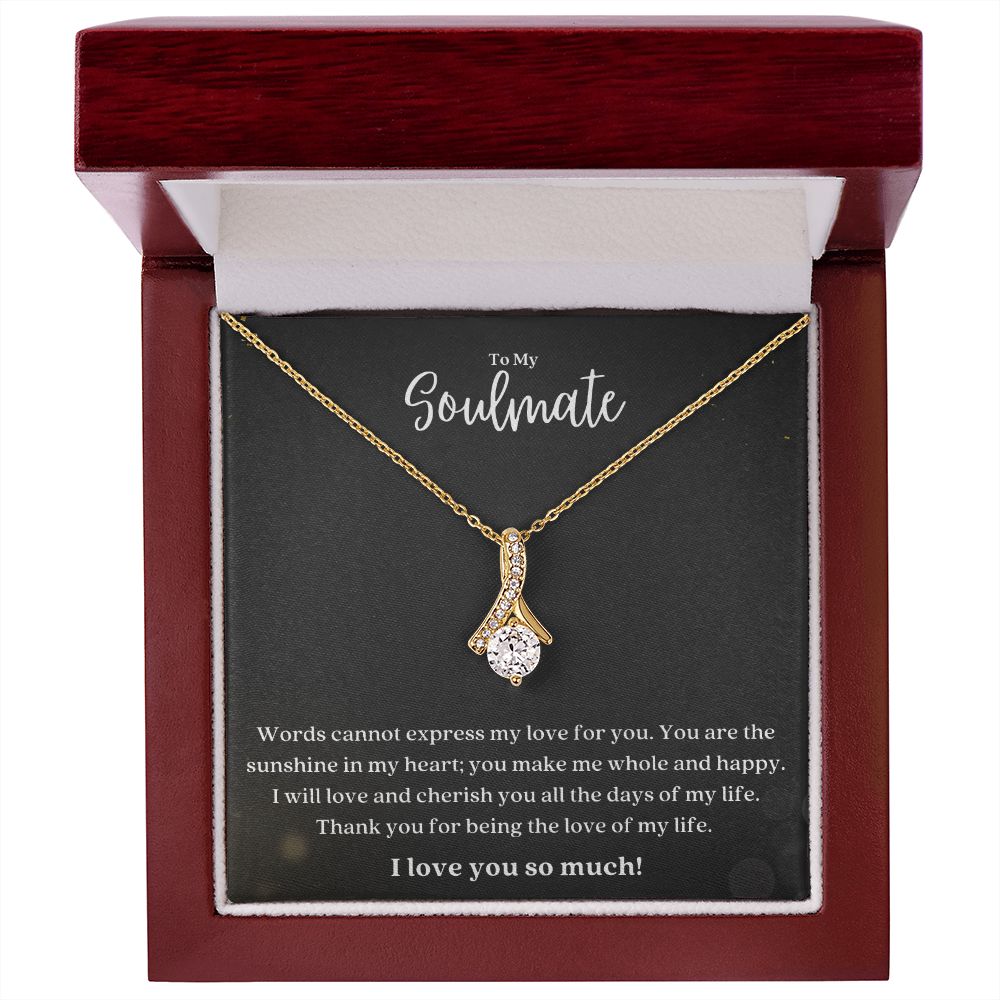 To My Soulmate Sunshine Alluring Necklace Gift