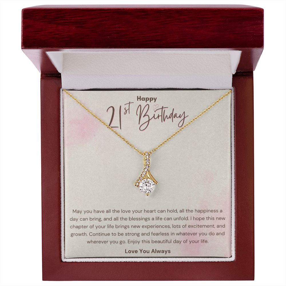 Happy 21st Birthday Fearless Alluring Beauty Necklace