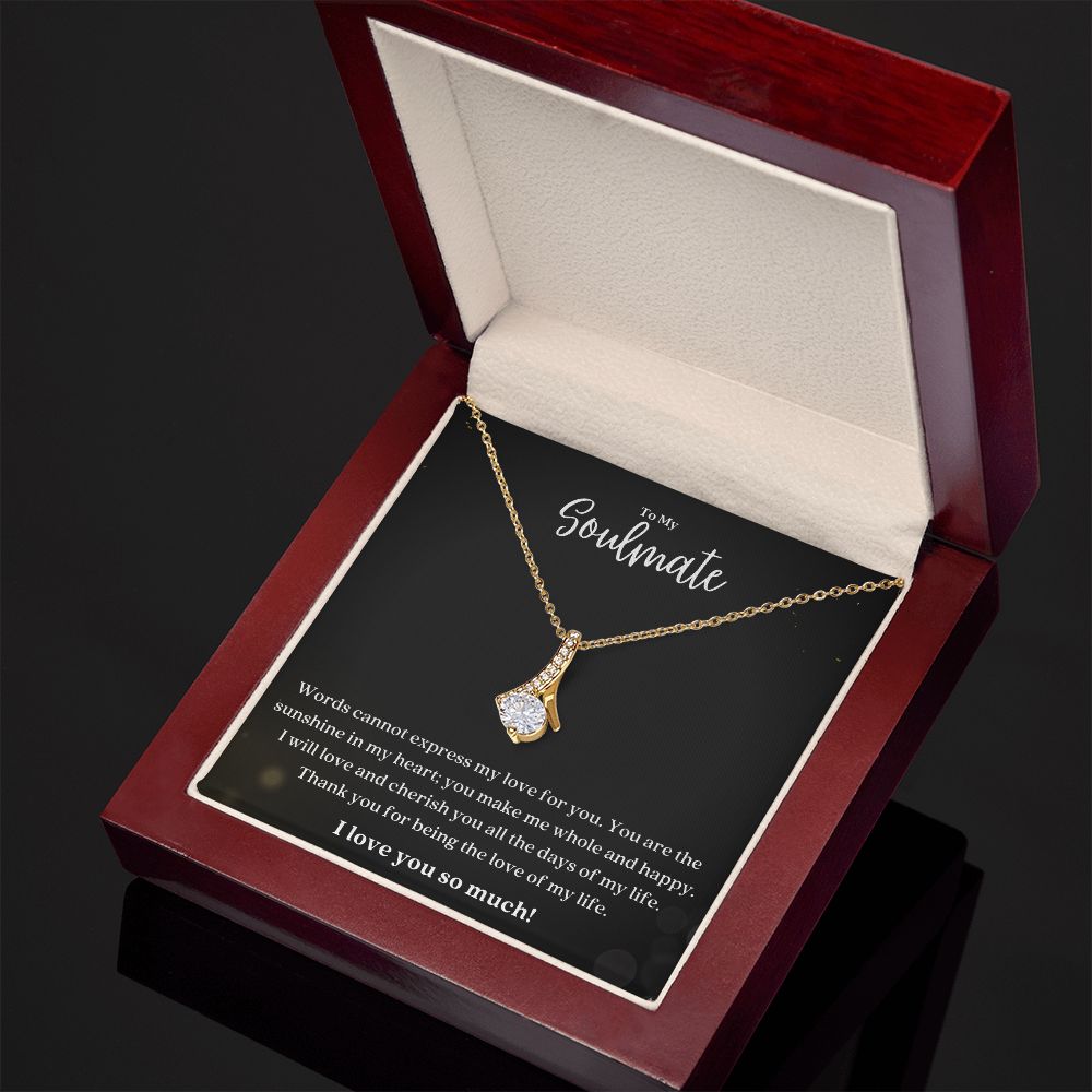 To My Soulmate Sunshine Alluring Necklace Gift