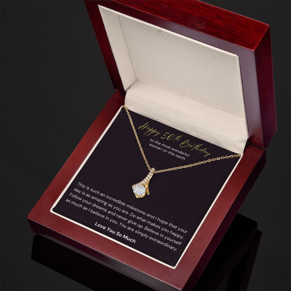 Happy 50th Birthday Milestone Alluring Beauty Necklace