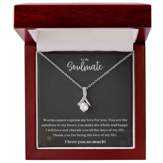 To My Soulmate Sunshine Alluring Necklace Gift