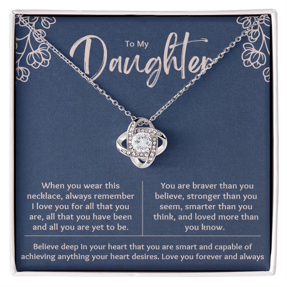 Daughter Gifts From Dad, Daughter Gift From Mom, To My Daughter Necklace, Mother Daughter Gifts, Mothers Valentines Day Birthday Christmas Graduation Wedding Jewelry Gift For Teen Girls Women