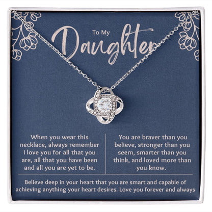 Daughter Gifts From Dad, Daughter Gift From Mom, To My Daughter Necklace, Mother Daughter Gifts, Mothers Valentines Day Birthday Christmas Graduation Wedding Jewelry Gift For Teen Girls Women