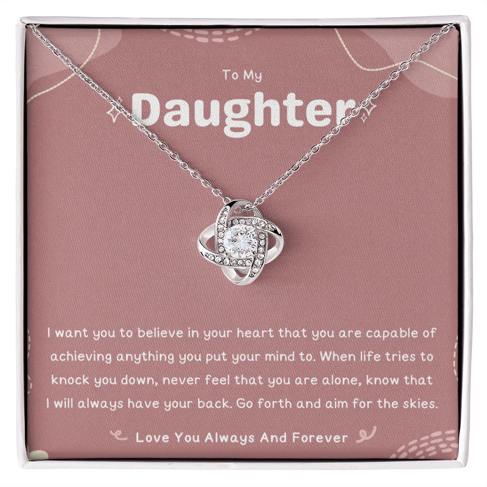 Necklace Gifts for Daughters From Mothers, To My Daughter Necklace, Christmas Gifts for Teenage Girls Women, Gifts From Dad Mom, Jewelry Gift for Badass Daughter on Birthday Valentines Day Graduation