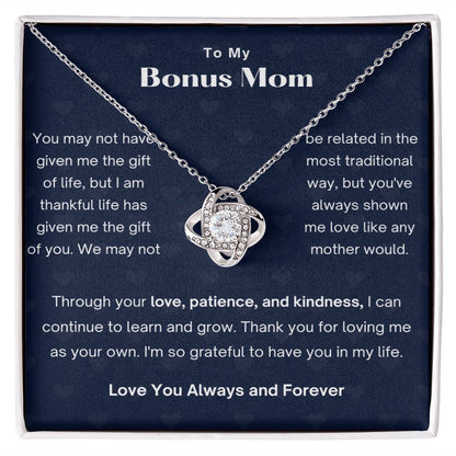 To My Bonus Mom - As Your Own Love Knot Necklace