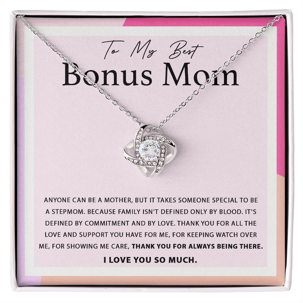 To My Best Bonus Mom - Someone Special Love Knot Necklace