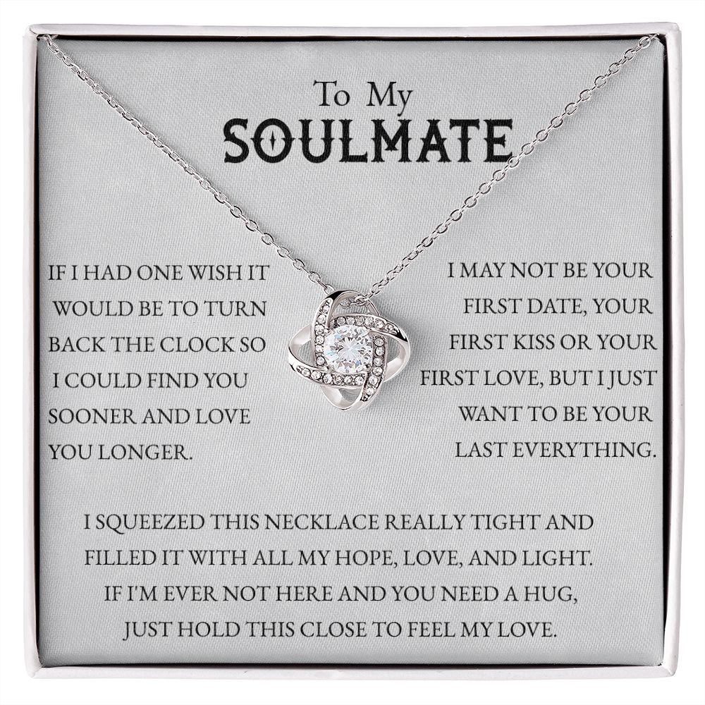 To My Soulmate Necklace, Gifts For Wife Birthday, Christmas Gift For Wife, Gifts For Wife Romantic, Girlfriend Gifts, Soulmate Jewelry, Soulmate Gift, Couples Gifts Necklace With Gift Box 01