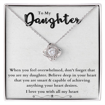 Daughter Gift From Mom Dad Mother Daughter Necklace Birthday Graduation Christmas Wedding Anniversary Jewelry Pendant Gifts For My Daugther Adult Daughter With Message Card and Gift Box From Father