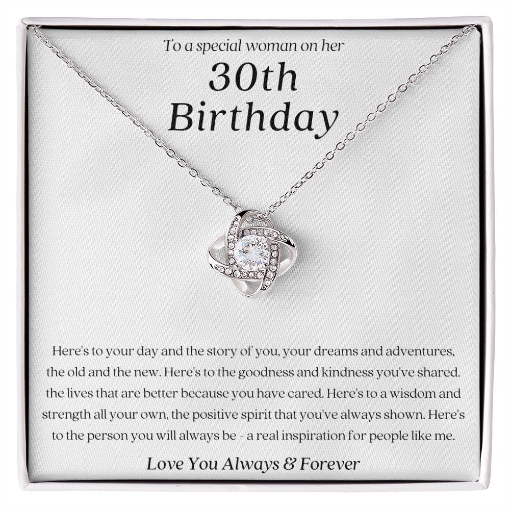 30th Birthday Goodness Love Knot Necklace