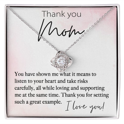 Thank You Mom - Great Example Love Knot Necklace